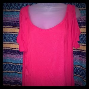 Cute red/pink top with open shoulder
